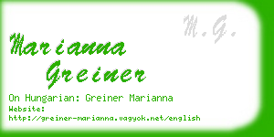 marianna greiner business card